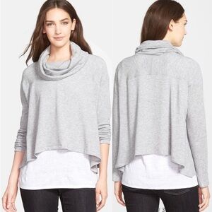 Eileen Fisher Draped Funnel Neck Crop Top XS